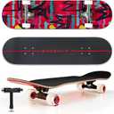 Magneto SUV Skateboards | Fully Assembled Complete 31" x 8.5" Standard Size | 7 Layer Canadian Maple Deck | Designed for All Types of Riding Kids Adults Teens Men Women Boys Girls | Free Skate Tool