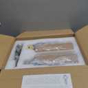 Rustic Wall Sconce with Amber Glass Vintage 2-Lights Antique Gothic Wall Light Fixture Retro Mid Centry Lantern Wall Sconce for Bedroom, Living Room, Mirror, Brush Gold, E12