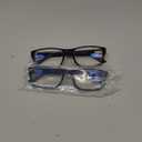 Gaoye +1.75 2-Pack of Reading Glasses - Blue-Light Filter, UV Protection - Readers with Rectangle Frames (Black)