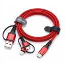 AINOPE USB C to USB C Cable, USB C Cable Fast Charging with USB to USB C Adapter, 60W USB to USBC Cable for iPhone 17 Pro Max Air Type C Cable for iPhone 16/15/14/13/12, Red