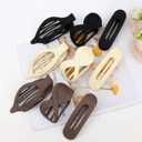 Flat Hair Clips 9 Pcs, Large Claw Clips for Thick & Thin Hair, Flat Lay Down Claw Clip Alligator Clips Duck Billed Barrettes, Women's Hair Accessories