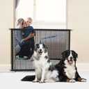 2-Pack Dog Gate for Stairs Pet Gates for The House: Dogs Screen Mesh Gate for Doorways Stairways Indoor Safety 29 inches Tall, 41 inch Wide