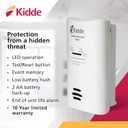 Kidde Carbon Monoxide Detector, Plug In Wall with AA Battery Backup, Test-Hush Button