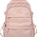 2 x Preppy Backpack for Women Teen Girls Boys Large Laptop Bookbag Casual College Daypack Cute Aesthetic School Supplies (Pink)