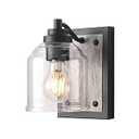 Vanity Light for Bathroom Farmhouse Rustic Vanity Light with Bubble Glass Shades, Gray Light Bathroom Lighting Fixture Over Mirror, Bath Wall Sconce Home Decor