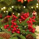 Artificial Red Berries Christmas Berries Stems for Winter Home Decor Christmas Decorations