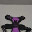 PoyPet No Pull Dog Harness, Reflective Comfortable Vest Harness with Front & Back 2 Leash Attachments and Easy Control Handle Adjustable Soft Padded Pet Vest for Small to Large Dogs (Purple,M)