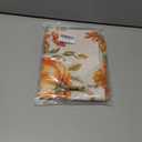 Fall Orange Pumpkins Placemats Set of 4 Watercolor Autumn Leaves Linen Texture Thanksgiving Washable Place Mats Non-Slip Heat Insulation Cotton Blend Table Mats for Kitchen Dining Party, 13"x19"