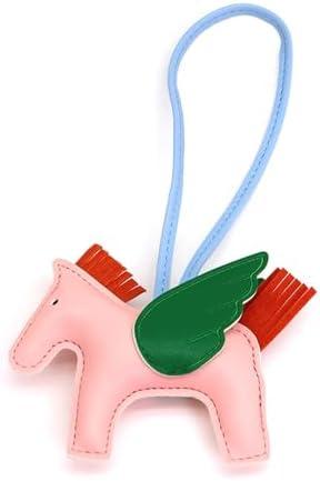 Pack of 2 HOHOPEACH Vegan Leather Bag Charms Purse Charms for Handbags Preppy Stuff Designer Cute Keychains for Women Car Accessories (Powder Pink, One Size)