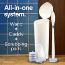 Clorox ToiletWand Disposable Toilet Cleaning System, Spring Cleaning Essential, ToiletWand, Storage Caddy, and 16 Disinfecting ToiletWand Scrubbing Pad Refills