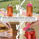4pcs Soda Can Lids with Straws, Silicone Plastic Soda Can Covers Reusable Kitchen Tools Fits Standard Canned Beverage Beer Juice (Blue, Black, Gray, Rose Red)