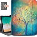 Vimorco Case for iPad (A16) 11th Generation 11 Inch 2025,for iPad 11th/10th Generation Case with Pencil Holder/Hand Strap/Pocket,Adjustable Angle,for iPadCover 11th/10th Gen, Oil Painting Tree Bird