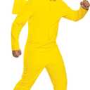 Pikachu Costume for Kids, Official Pokemon Costume Hooded Jumpsuit (Large (10-12))