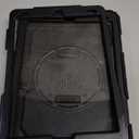 Timecity Case for iPad 9th/ 8th/ 7th Generation 10.2 inch - Heavy Duty Protective Cover with Screen Protector, Rotating Stand, Shoulder Strap & Pencil Holder | Kids-Friendly (Black)