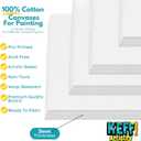 KEFF 24-Pack Canvas for Painting, 6 of 5x7, 8x10, 9x12,11x14 Painting Canvas Boards, Art Supplies for Adults & Kids - 100% Cotton Primed Canvases for Painting Acrylic, Oil, Watercolor, 24 Pack - 6 of Each, 5x7, 8x10, 9x12, 11x14