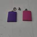 Meanplan 2 Pack Flasks for Women Hip Flask for Liquor Matte Flask with Funnel Leakproof Stainless Steel Whiskey Pocket for Alcohol Drink Wine Christmas Valentine Wedding Gift(8 oz,Pink,Purple)