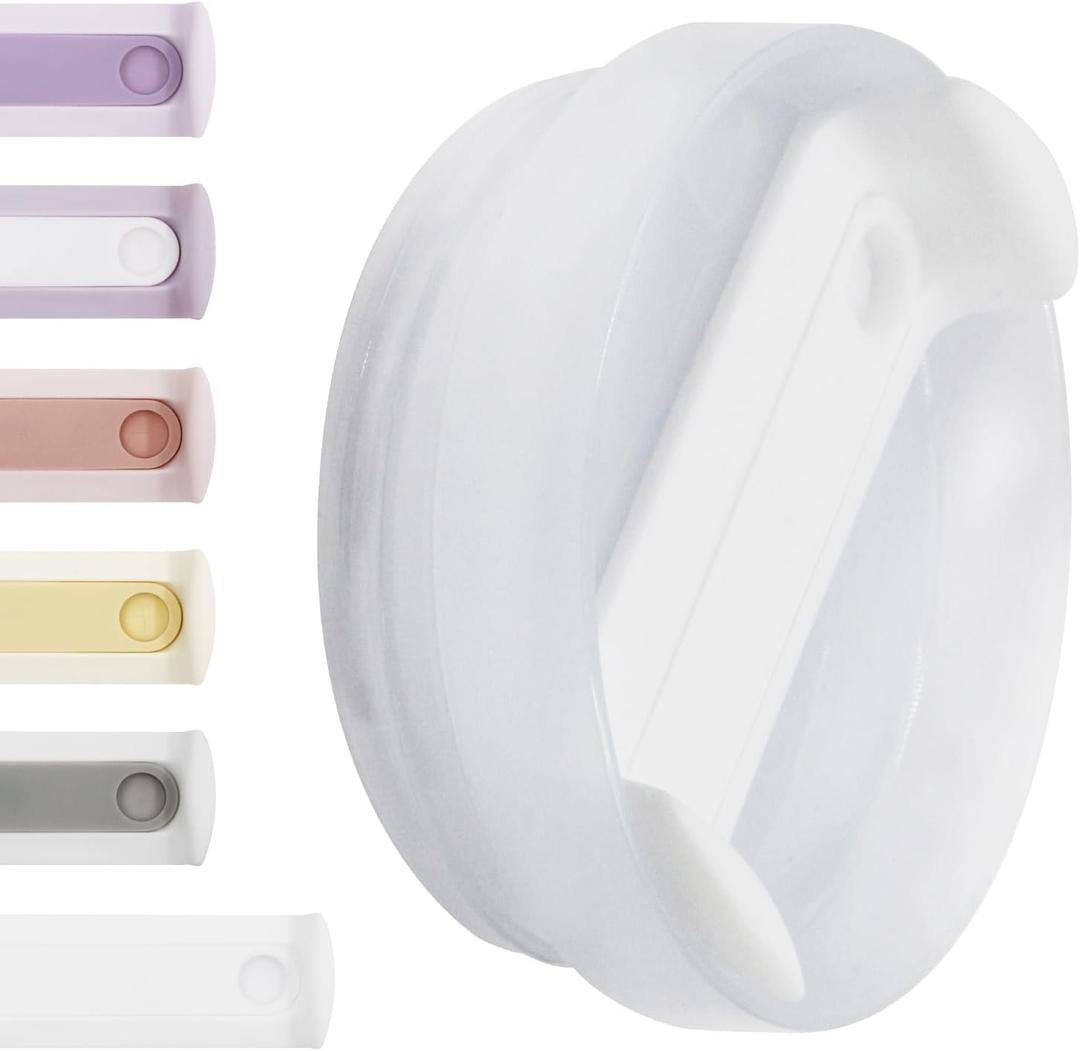 40 OZ Tumbler Lid Replacement Fit for Stanley Cup|Cost-effective replacement lids for damaged or lost Stanley cup accessories|BPA-Free|1 Trial Kit(White,Opal)