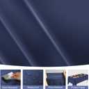 6 Pack Plastic Navy Blue Tablecloth, 54 X 108 Inch Graduation Scalloped Table Cloth for Rectangle Table Disposable Spring Tablecloth for BBQ Picnic Birthday Dinner Holiday Graduation Celebration Party