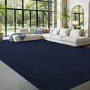 Area Rugs for Living Room Bedroom, 4 x 6 Ft Non-Slip Modern Area Rug, Soft Thickened Memory Foam Rug, Comfy Minimalist Indoor Carpet for Boys Girls Room Nursery Dorm Home Decor, Navy Blue