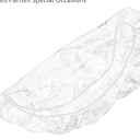 Cabilock Clear Round Table Cover Elastic Edge Fitted Tablecloth for Indoor Outdoor Use for Family Meals Parties Special Occasions