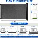 Large Rubber Door Mat 4x6 FT, Heavy Duty Non Slip Entrance Mat, Dark Gray