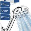 6-Mode High Pressure Handheld Shower Head Set, Consumer Reports Recommended HOPOPRO High Flow Hand Held Showerhead with 59 Inch Hose Bracket Teflon Tape Rubber Washers (Chrome)