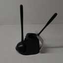 MR.SIGA Toilet Plunger and Bowl Brush Combo for Bathroom Cleaning, Black, 1 Set (One Size)