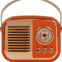 Aresrora Retro Bluetooth Speaker, Vintage Wireless Speaker,Portable Mini Radio Old Fashion Style for Room Decor Kitchen Desk Bedroom Office,Supports TWS Pairing for iPhone,Android Devices (Orange)