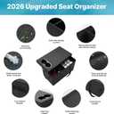 Mixsuper Liner Car Seat Organizer Ford Explorer with Cup Holders Ford Explorer Console Organizer 2020-2025 2026 Explorer Accessories Organizer for Explorer Seat Aisle Storage Box for Travel