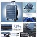 LIGHT FLIGHT Carry On Luggage 22x14x9 Airline Approved, Expandable Carry On Suitcases with Wheels, Lightweight Luggage, Durable Hard Shell 20 Inch Rolling Suit Case for Men Women Travel,Royal Blue