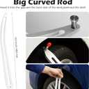 Car Dent Puller Kit, Manual Car Dent Remover PDR Kit, Auto Fender Paintless Dent Repair Tools with Big Curved Crowbar PDR Rod & Rubber Hammer for Motorcycle Metal Surfaces