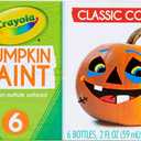 Crayola Pumpkin Paint Kit, Acrylic Paints in Classic Colors, Halloween Decorations, 6Count