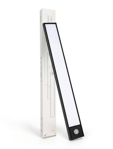 FORTEMOTUS LED Motion Sensor Lights for Bed Rails, Indoor Under Cabinet Kitchen, Stairs, 3-Colors Dimmable, Magnetic Replacement or Extra Light for Bed Rails for Adults Elderly