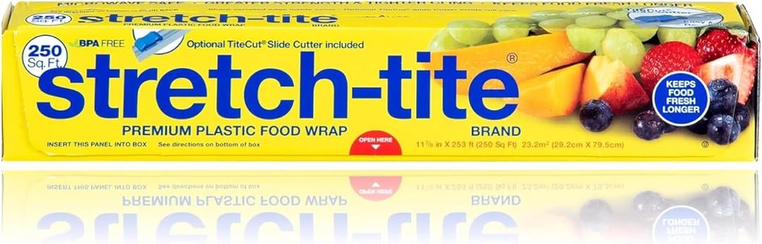 Premium Plastic Food Wrap, 500 Sq. Ft., 516.12-Ft. x 11.5/8-Inch