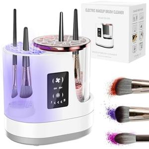 3 IN 1 Electric Makeup Brush Cleaner,Automatic Makeup Brush Cleaner with Makeup Brush Dryer,Portable USB Deep Cleaning for All Size Beauty Makeup Brush Set,Blush Brush,Sponges