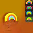 amezin Rainbow Night Light,0.5w Plug in Night Light for Kids, LED Dusk to Dawn Sensor Cute Nursery Gift Nightlight for Baby Children Girl Boy Toddler