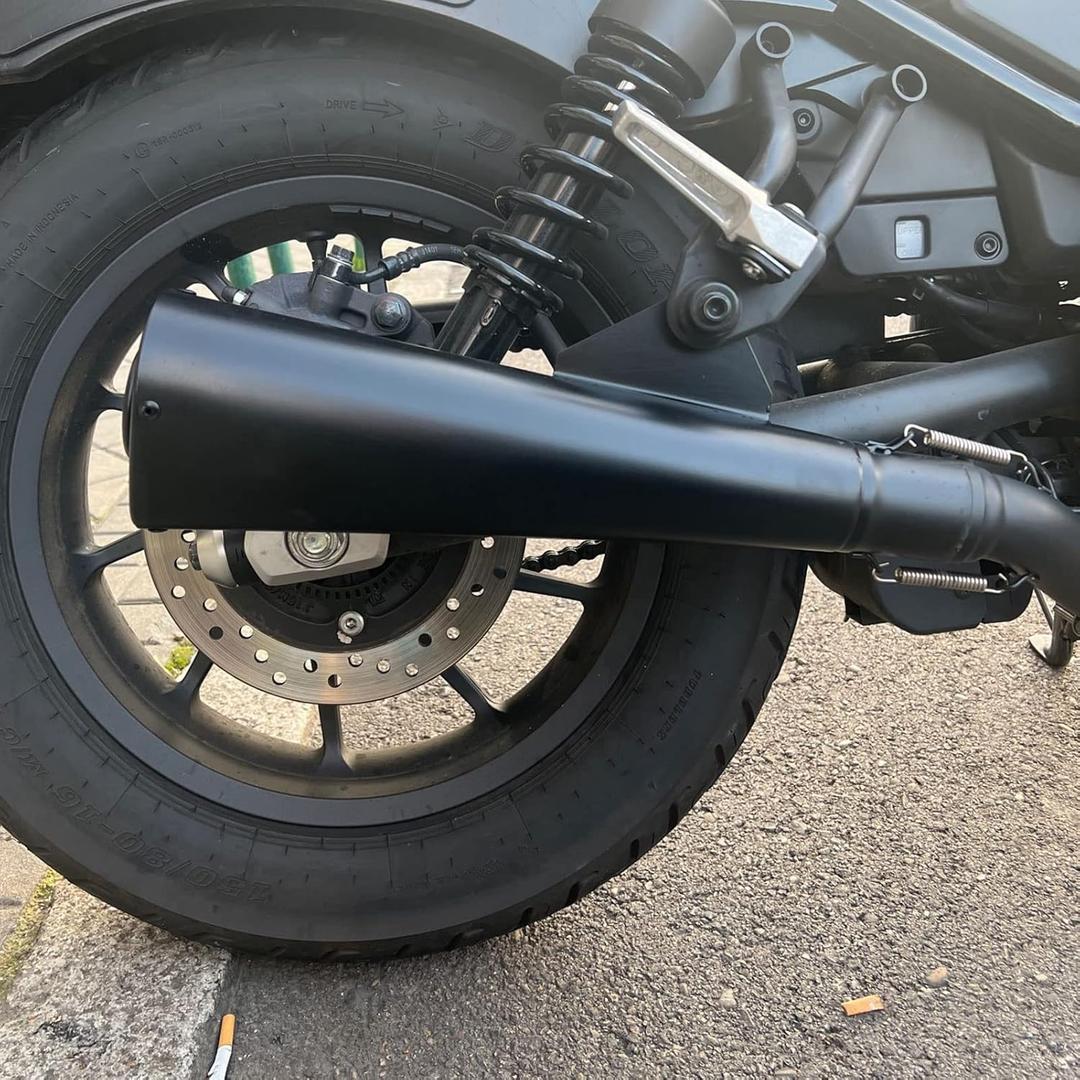 for Hon-da CMX Rebel 500 CMX500 Rebel500 Motorcycle Exhaust Muffler Pipe Slip-on Exhaust Full Systems Stainless Steel 2017 2018 2019 2020 2021 2022 2023 Black Retro