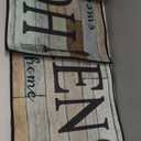 Farmhouse Green Kitchen Rugs and Mats Non Skid Washable Set of 2, Vintage Wooden Board Floor Mats, Sweet Heart Home Runner Rug, Rustic Kitchen Decor (Large)