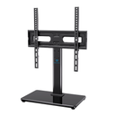 PERLESMITH Universal Swivel TV Stand-Table Top TV Stand for 32-65 inch TV-Height Adjustable TV Base with Heavy-Duty Tempered Glass Base, VESA 400x400mm up to 88lbs, PSTVS17