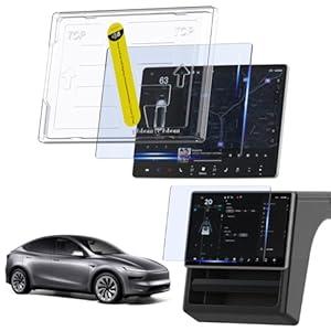danliar 3in1 (16") for Tesla Model Y Accessories 2026 Juniper Screen Protector [No Glare & Fingerprint] for 16 Inch Model Y Juniper Premium & Performance  9H Tempered Glass with Alignment Kit, Matte