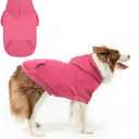 SCENEREAL Dog Hoodie Sweaters for Small Medium Large Size Dogs, Fleece Dog Sweatshirt with Hat and Pocket,Soft Cold Winter All Weather Dog Clothes for S to XL Sized Dogs, Pink L