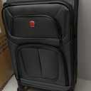 SWISSGEAR Sion Softside Expandable Spinner Luggage Durable Lightweight Travel Suitcase, Dark Grey, Carry-On 21-Inch