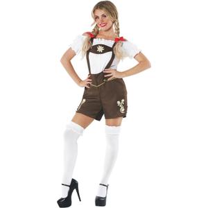 fun shack Womens Lederhosen Costume, German Lederhosen Costume Women, Bavarian Oktoberfest Costumes Women Small