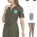 EBYTOP Halloween Costumes for Adult 2025 Pilot Flight Costume Dress for Women (Small)