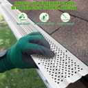 PPOLB Gutter Guards 5 Inch, Aluminum Leaf Filter Rain Gutter Covers with Screws Included, 16 PCS 54FT DIY Gutter Protection System, Heavy Duty, Fits Any Roof or Gutter Type (White Painted)