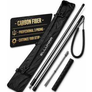 Hawaiian Sling Fishing Spear Travel Pole Spear Carbon Fiber Fishing Spear 3 Prong Sling Spear Fishing Equipment Snorkeling Scuba Diving Gear Polespears Harpoon for Fishing Freediving