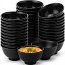 Tioncy 36 Pcs Bowls Set Unbreakable Dessert Soup Salad Bowls for Pasta Cereal Soup Dishwasher Safe (10 oz,Black)