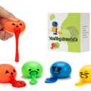ATKSUNIEE 4-PCS Vomiting Sucking Stress Relief Balls,Puking Squeeze Toy,Novelty Fidget Toy,Christmas Stocking Stuffers Gift for Kids Adults Multicolored.