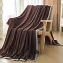 Fleece Bed Blankets Throw Size - Soft Lightweight Plush Fuzzy Cozy Luxury Blanket Microfiber Throw for Couch Bed,All-Season Breathable,40x60 Inches (Brown)