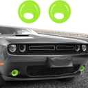 Voodonala for Challenger Front Foglights Fog Lights Lamps Protection Covers Trim Fit for 2015-2024+ Dodge Challenger Exterior Accessories, ABS Green 2pcs
